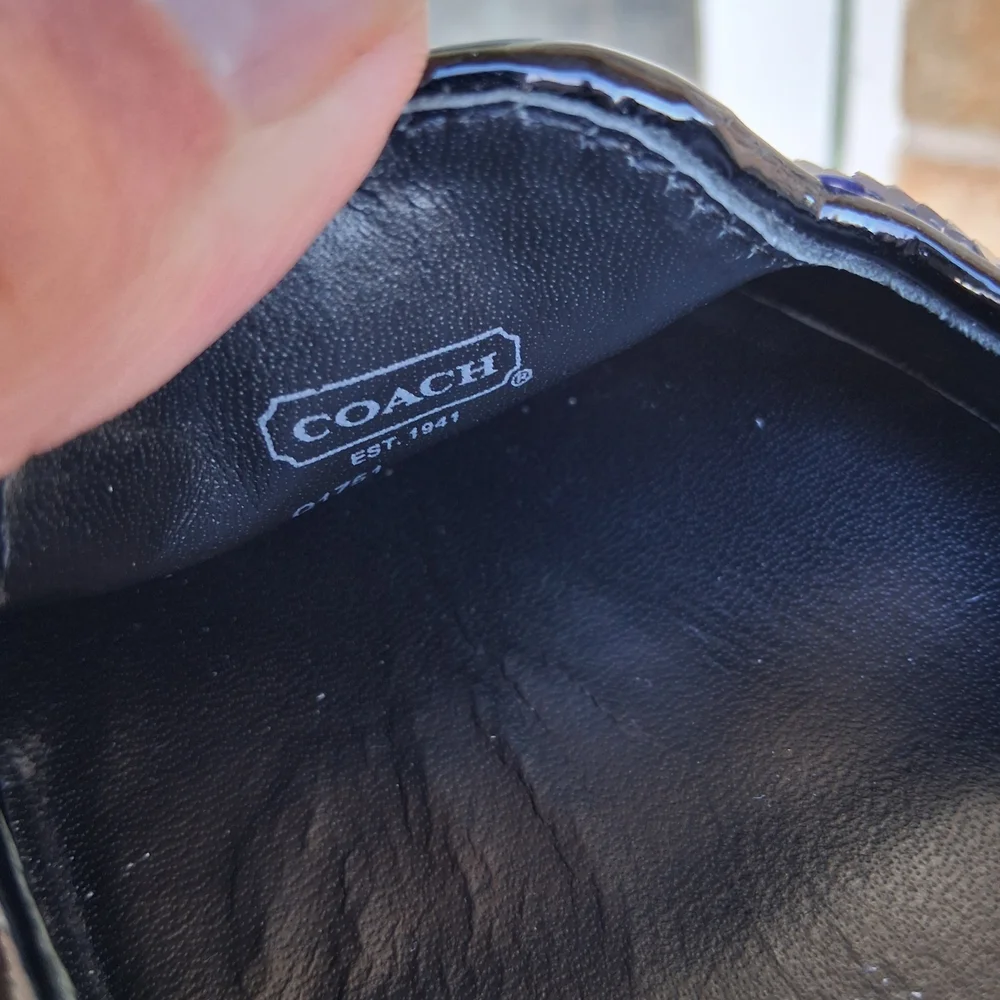 🍒 Coach "Deborah" Leather Sequin Embellished Plaid Ballet Flats Sz. 6 - Picture 10 of 11